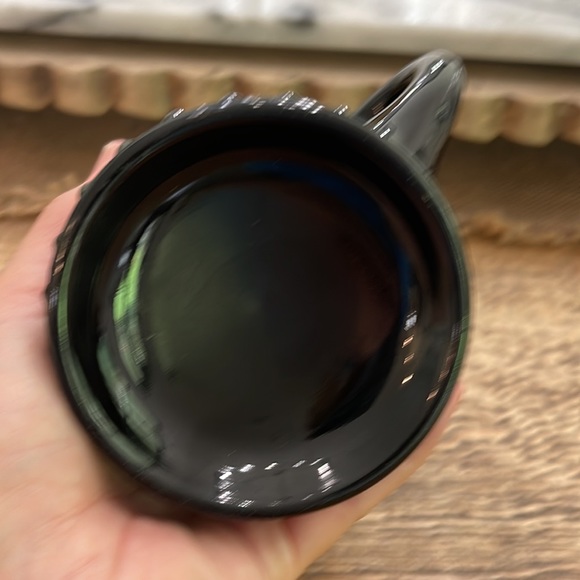 ▪️Vintage Cameo Black DIAMOND POINT Glass Coffee Mugs Indiana Glass▪️ - Picture 4 of 4